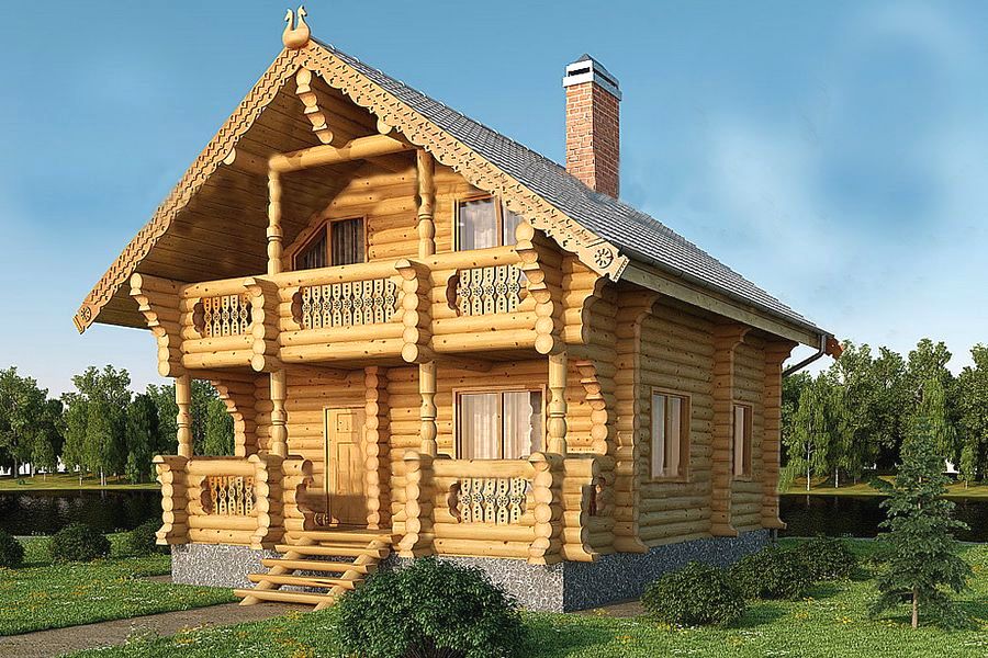 Дом из бревна VZ-138